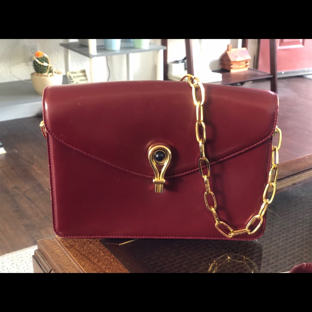 Red Leather Gucci Purse